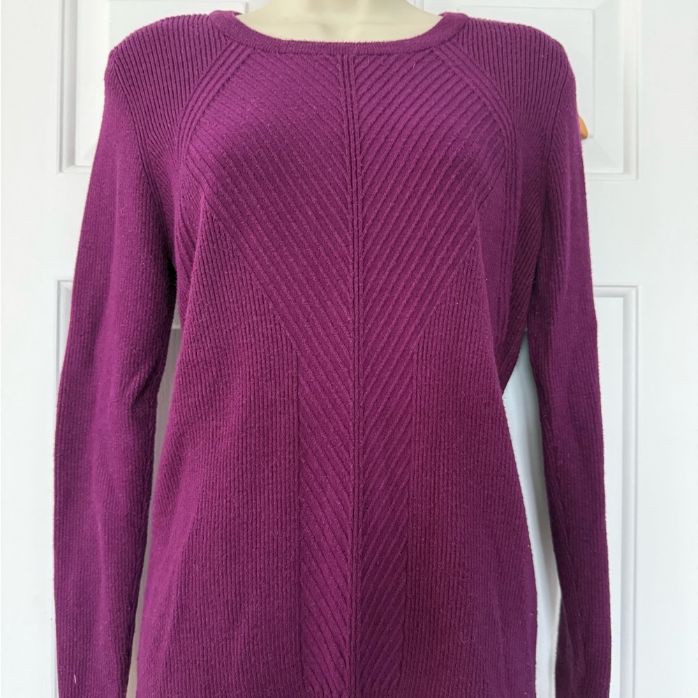 Women’s Nine West Rich Purple Crew Neck Sweater